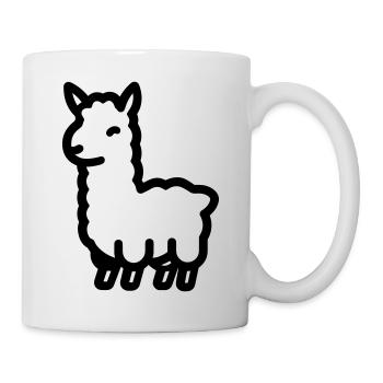 Lama - Tasse - Weiß - Rechts