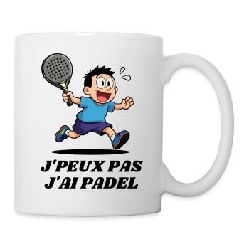 padel, jouer au padel, club de padel - Mug blanc - blanc - Droite