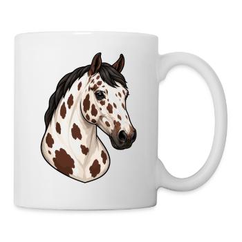 Portrait de cheval appaloosa élégant - Mug blanc - blanc - Droite