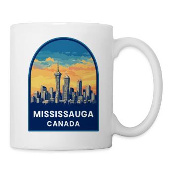 Mississauga Canada Skyline Retro Sunset Travel Bad - Mug - white - Right