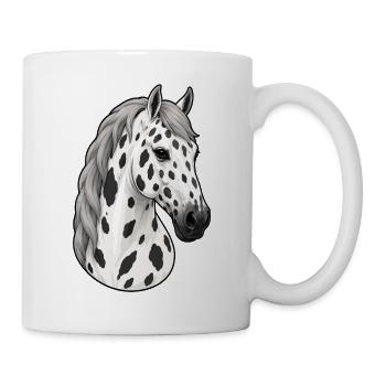 Horse Portrait Knabstrupper Leopard - Mug - white - Right