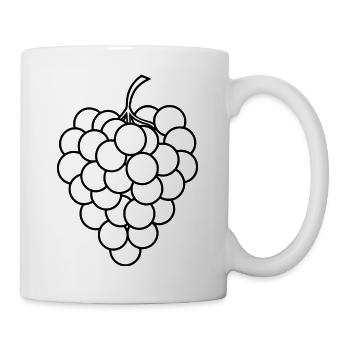 Grappe de raisins - Mug blanc - blanc - Droite