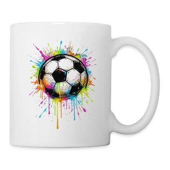Splash Soccer Ball Color | Style Graffiti - Mug - white - Right