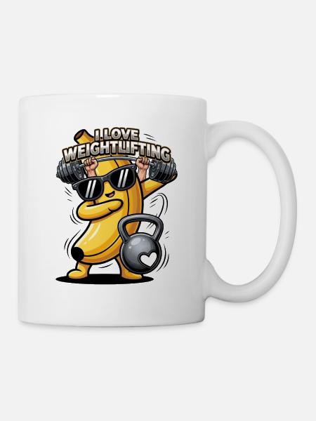 Banana Bodybuilding Pop Fun - Mug - white