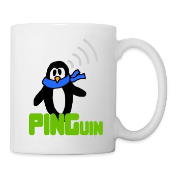 PINGuin Nerd blague Geek Humour IT - Mug blanc - blanc - Droite
