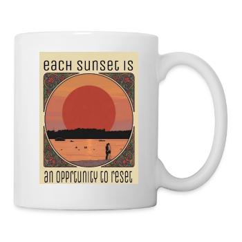 Sonnenuntergangs-Reset-Moment - Tasse - Weiß - Rechts
