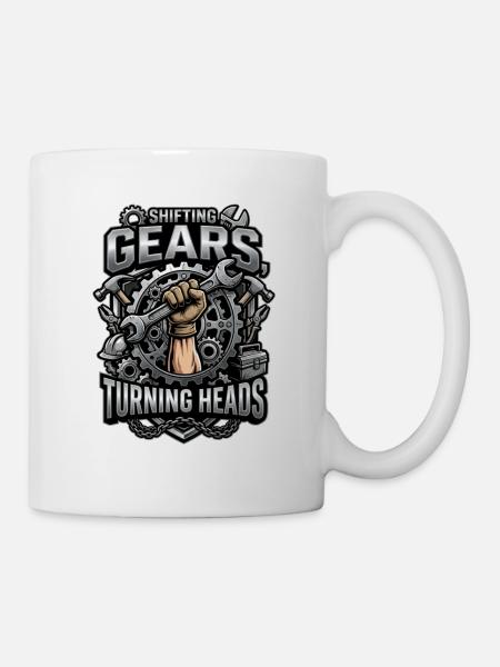 Changer de vitesse : faire tourner les têtes - Mug blanc - blanc
