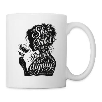Strength and Dignity Silhouette - Mug - white - Right