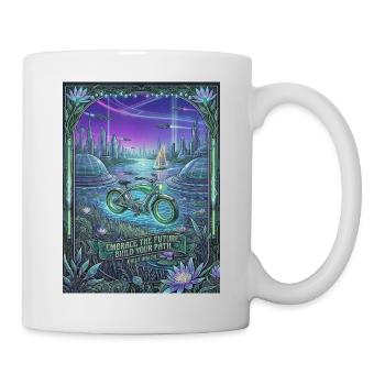 Future Neon Bike à Oase - Mug blanc - blanc - Droite
