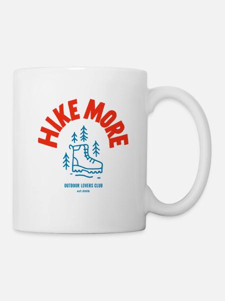Hike More - Tasse - Weiß