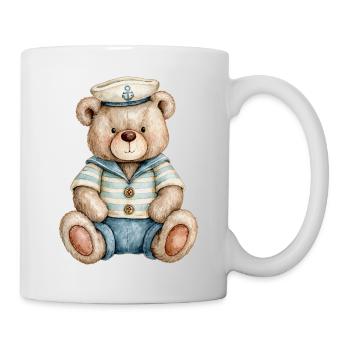 Bear en tant que marin - Mug blanc - blanc - Droite