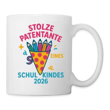 Stolze Patentante Schulkind 2026 - Tasse - Weiß - Rechts