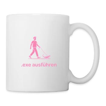 .exe ausführen ADMIN Pink - Tasse - Weiß - Rechts