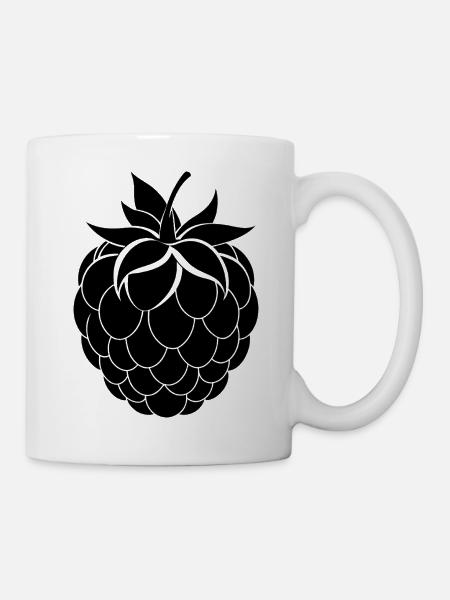 Himbeere - Tasse - Weiß