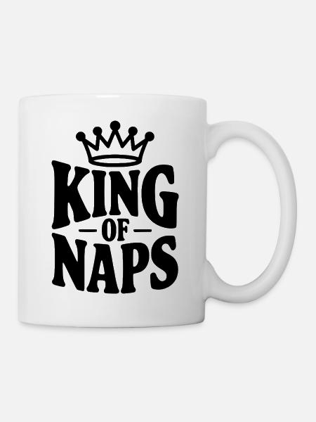 König der Nickerchen - Tasse - Weiß
