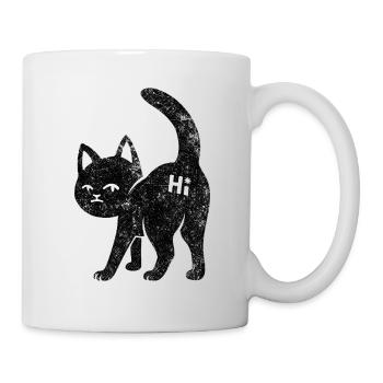 Hi-Cat – Freche Katze mit Attitüde - Tasse - Weiß - Rechts