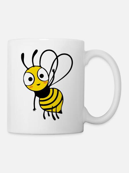 Biene am winken Imker Bienenzüchter - Tasse - Weiß