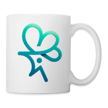 Heart Band Love Logo - Mug blanc - blanc - Droite