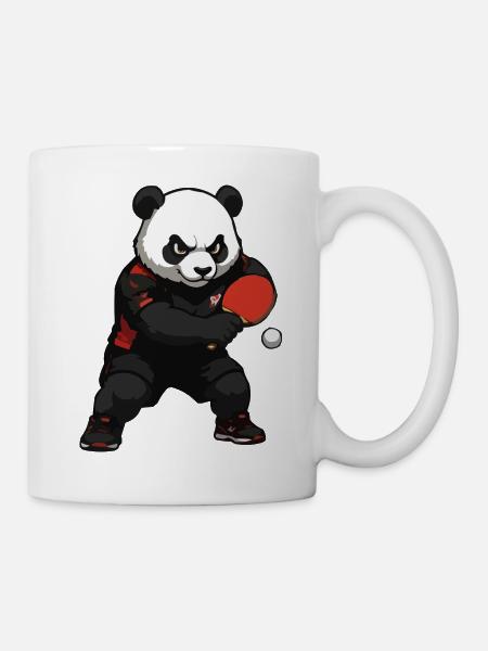Panda Tischtennis Kämpfer - Tasse - Weiß