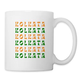 Kolkata Mosaic in Saffron & Emerald - Mug - white - Right