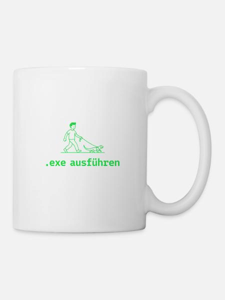 Exe ausführen Informatik Programming Geschenk - Tasse - Weiß