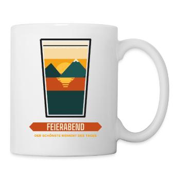 Feierabend im Glas – Sonnenuntergang - Tasse - Weiß - Rechts