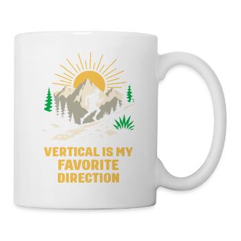 Randonnée - Le vertical est ma direction préférée - Mug blanc - blanc - Droite