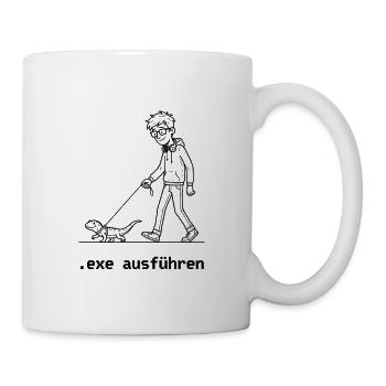 exe ausführen Sys ADMIN Systemadministrator Nerd - Tasse - Weiß - Rechts