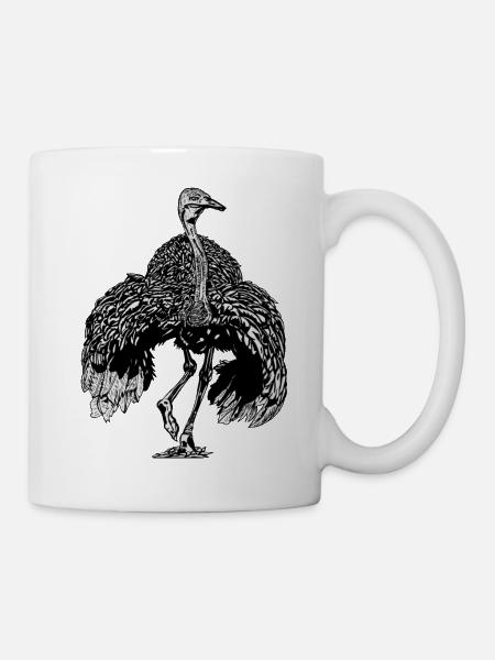 Autruche - Mug blanc - blanc