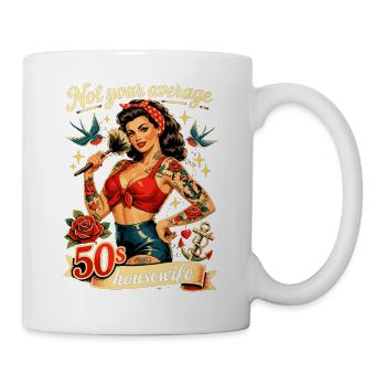 Not Your Average 50s Housewife Pin-Up T-Shirt - Mug - white - Right