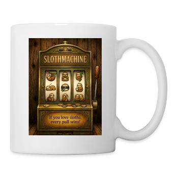 SlothMachine – Chaque tirage gagne pour les amateurs de paresseux - Mug blanc - blanc - Droite