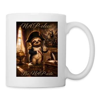 NAPoleon Bo-NAP-arte – Funny Sloth History Pun - Tasse - Weiß - Rechts
