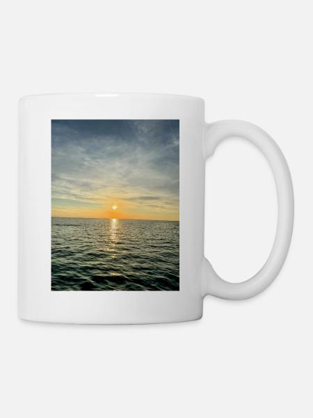 Sonnenuntergang am Meer Abendstimmung - Tasse - Weiß