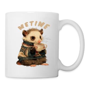 Me Time Opossum with Coffee - Mug - white - Right
