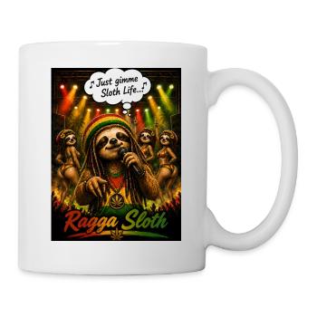Ragga Sloth – Just Gimme Sloth Life Reggae Design - Mug - white - Right
