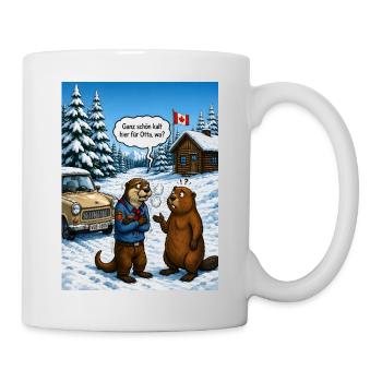 Otta, wa? – Lustiges Ottawa Otter Wortspiel - Tasse - Weiß - Rechts