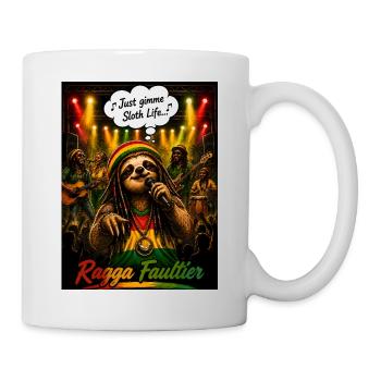 Ragga Sloth – Just Gimme Sloth Life Music Motif - Mug - white - Right