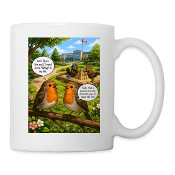 Robin Bling – Jeu de mots drôle avec Robin Bird - Mug blanc - blanc - Droite