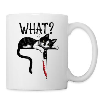 Katze What? - Tasse - Weiß - Rechts
