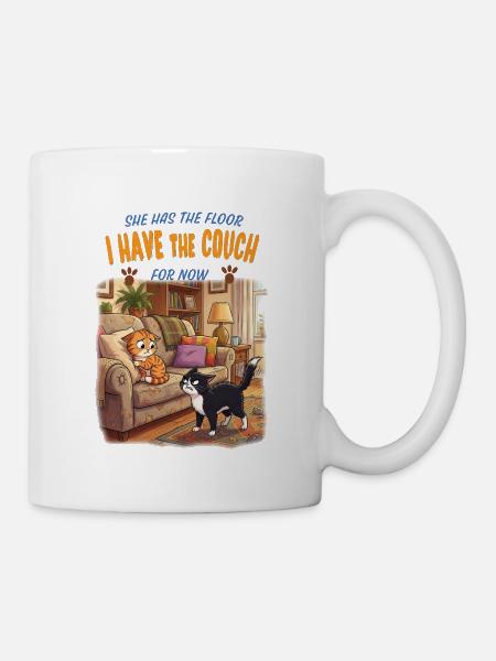 Se battre pour le canapé - Mug blanc - blanc