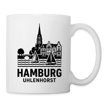 Hamburg Uhlenhorst Silhouette Alster - Tasse - Weiß - Rechts