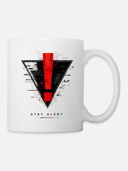 Attention exclamation marks in the triangle - Mug - white