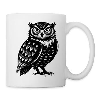 Schneeeule - Tasse - Weiß - Rechts