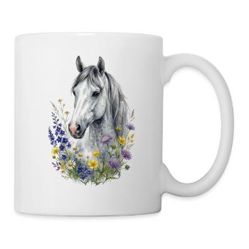Gray Mold with Wildflowers - Mug - white - Right