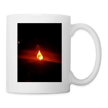 Flammen-Tropfen Nachtlicht - Tasse - Weiß - Rechts