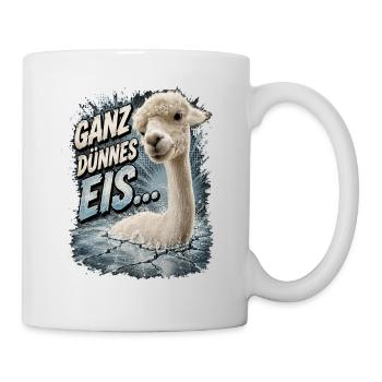 Ganz Dünnes Eis Alpaka - Tasse - Weiß - Rechts