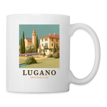 Lugano Villa Panorama - Mug blanc - blanc - Droite