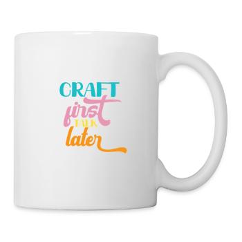 Artisan d’abord, discussion après - Mug blanc - blanc - Droite