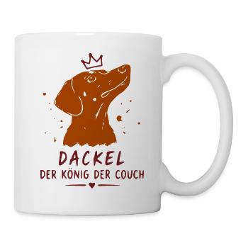 Dackel König der Couch - Tasse - Weiß - Rechts