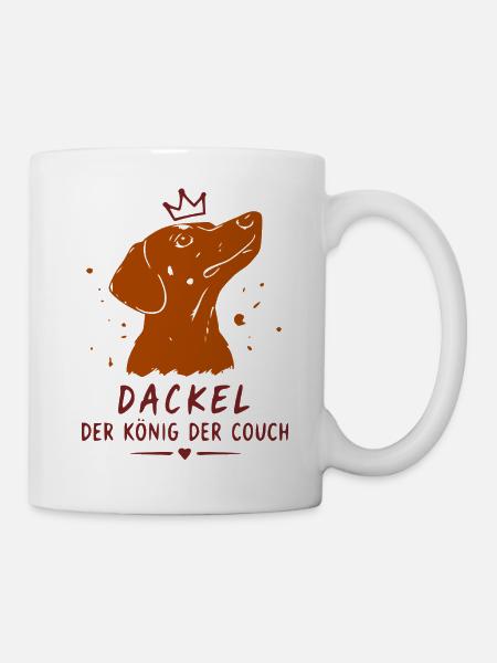 Dackel König der Couch - Tasse - Weiß